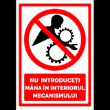 Indicator nu introduceti mana in interiorul mecanismului